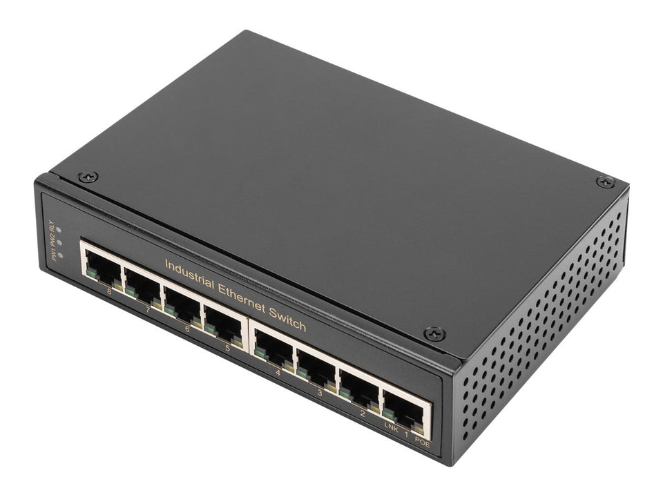 DIGITUS 8 Port Gigabit Ethernet Netzwerk Switch,Industrial, Unmanaged