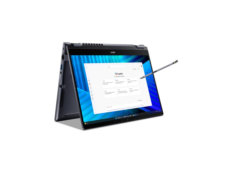 Acer TravelMate P4 Spin 14 TMP414RN-55-TCO - Flip-Design - Intel Core Ultra 7 255U / 2 GHz - Win 11 Pro - Intel Graphics - 16 GB RAM - 512 GB SSD QLC - 35.6 cm (14")