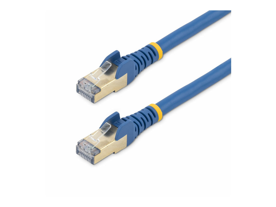 StarTech.com 7.5m CAT6A Ethernet Cable, 10 Gigabit Shielded Snagless RJ45 100W PoE Patch Cord, CAT 6A 10GbE STP Network Cable w/Strain Relief, Blue, UL Certified Wiring/TIA - Category 6A - 26AWG (6ASPAT750CMBL)