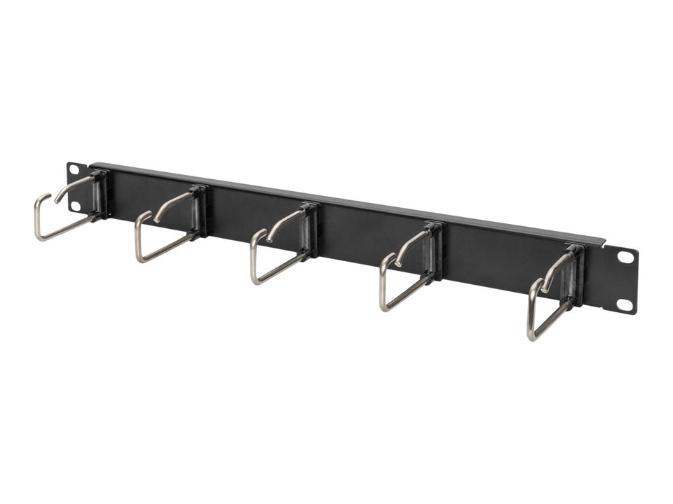 DIGITUS Kabelrangierpanel mit Stahlbügeln für 482,6 mm (19")-Schränke, 1HE
