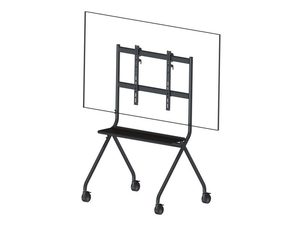 Vision VFM-F12 - Wagen - für LCD-Display - Staffelei-Stil - Stahl - mattschwarz - Bildschirmgröße: 139.7-254 cm (55"-100")