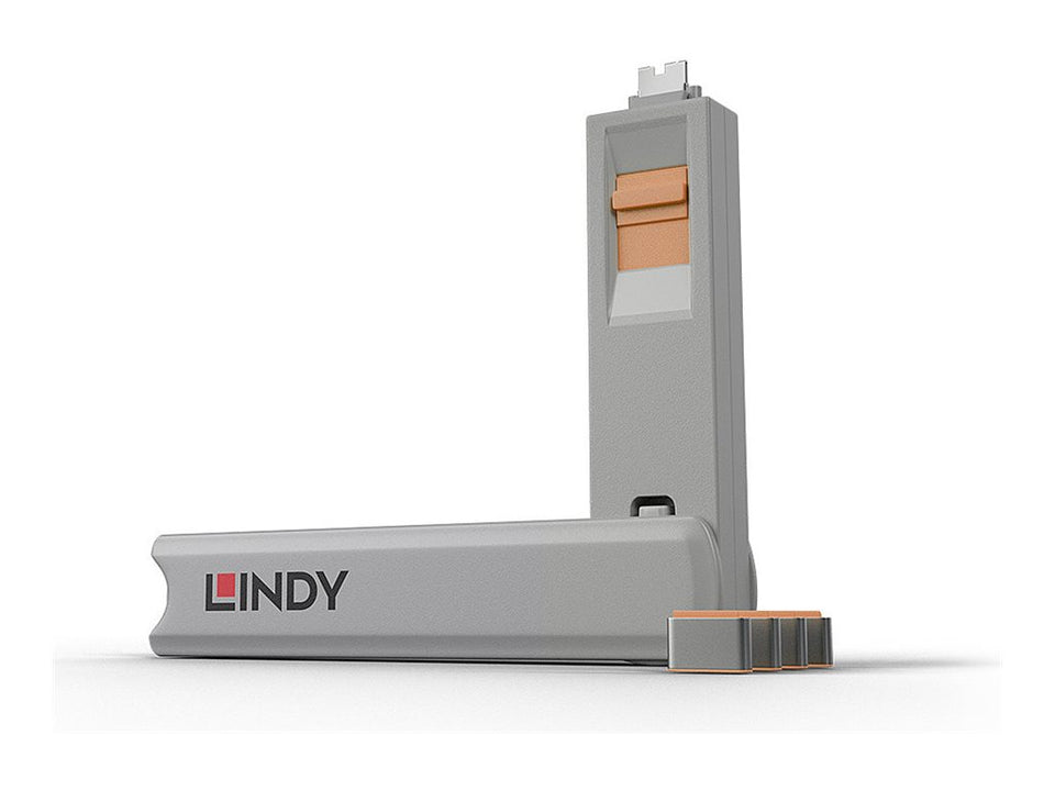 Lindy Schloss für USB-C-Port - orange