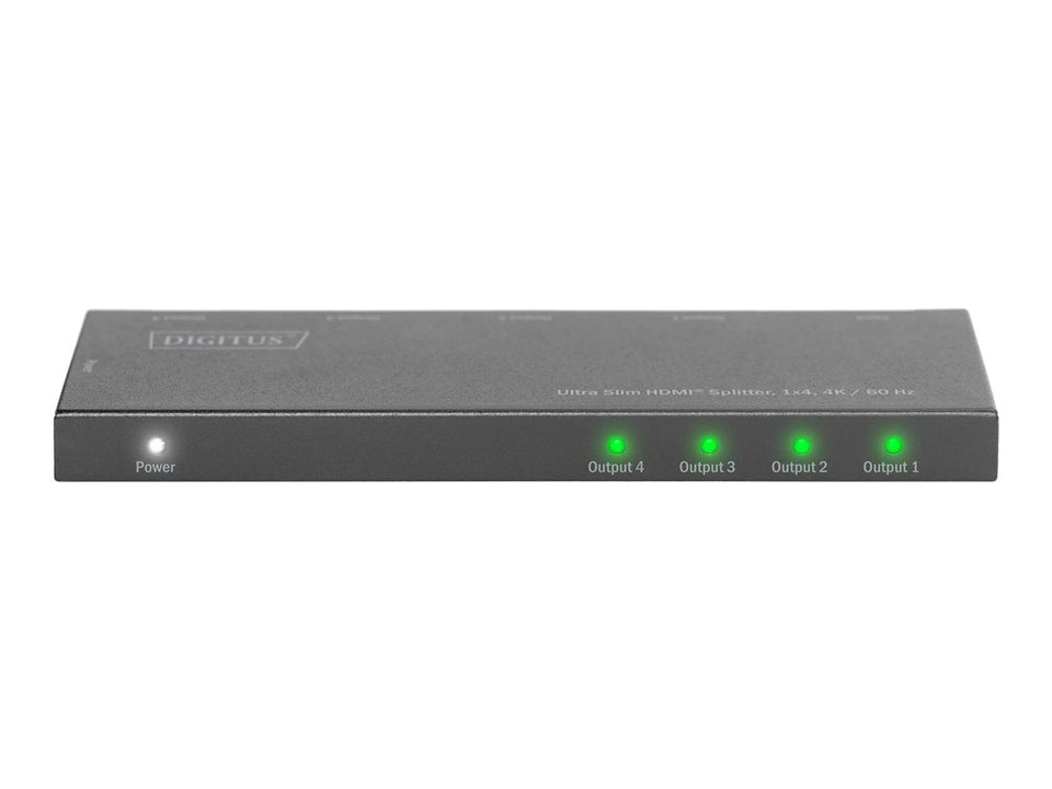 DIGITUS Ultra Slim HDMI Splitter, 1x4, 4K / 60 Hz