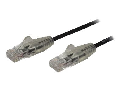 StarTech.com 1m Slim LSZH CAT6 Ethernet Cable, 10 Gigabit Snagless RJ45 100W PoE Patch Cord, CAT 6 10GbE UTP Network Cable w/Strain Relief, Black, ETL, Low Smoke Zero Halogen - Category 6 - 28AWG (N6PAT100CMBKS)