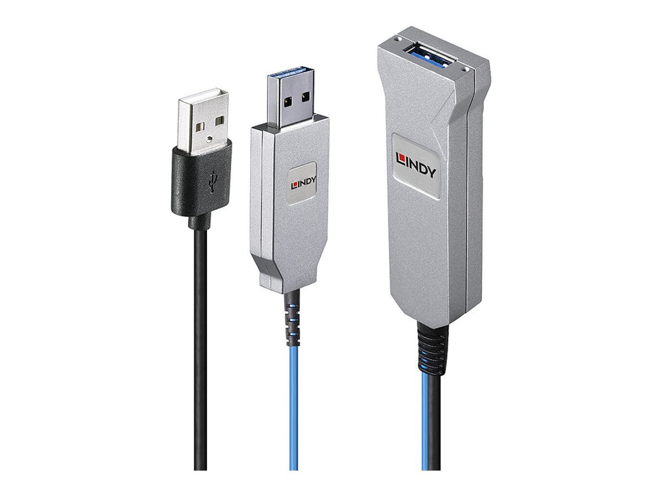 Lindy USB-Kabel - USB (M) zu USB (W) - USB 3.1 Gen1 - 30 m - Active Optical Cable (AOC)