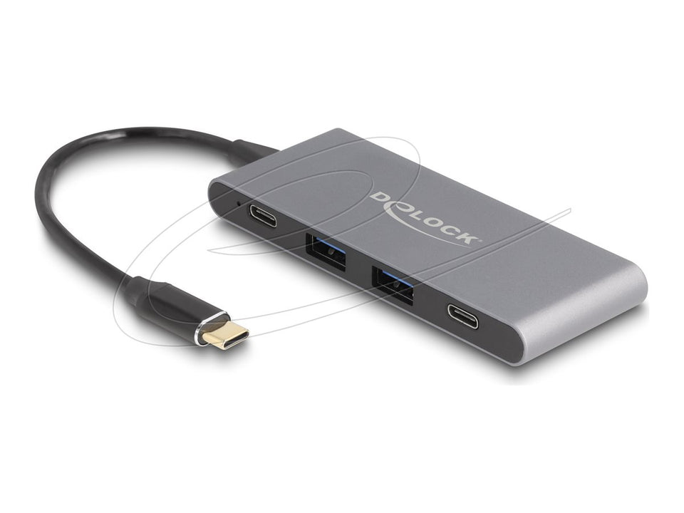Delock Hub - 10 Gbps - 2 x USB 3.2 Gen 2 +