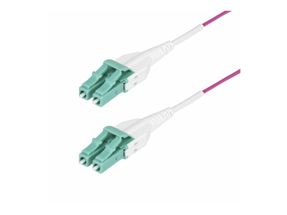 StarTech.com 1m (3.3ft) LC/LC (UPC) OM4 Multimode Fiber Optic Cable, OFNR - Patch-Kabel - LC/UPC Duplex Multi-Mode (M)