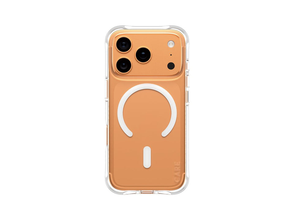 PanzerGlass CARE by PanzerGlass Samba - Hintere Abdeckung für Mobiltelefon - mit weißem MagSafe - MagSafe-Kompatibilität - Thermoplastisches Polyurethan (TPU)
