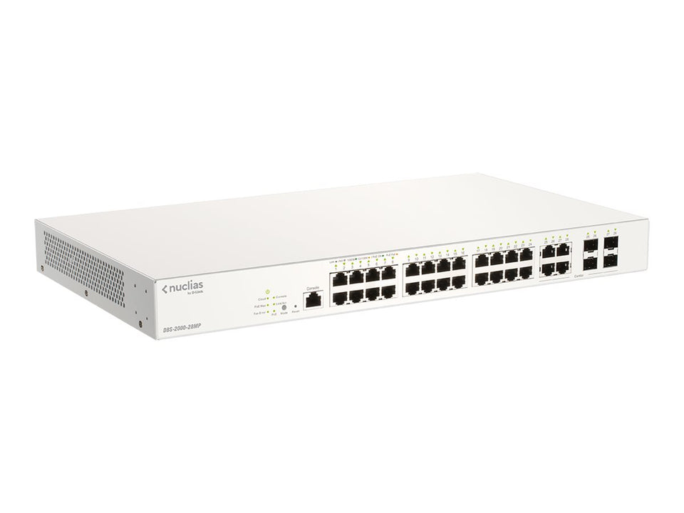 D-Link Nuclias Cloud-Managed DBS-2000-28MP - Switch - 24 x 10/100/1000 (PoE+)