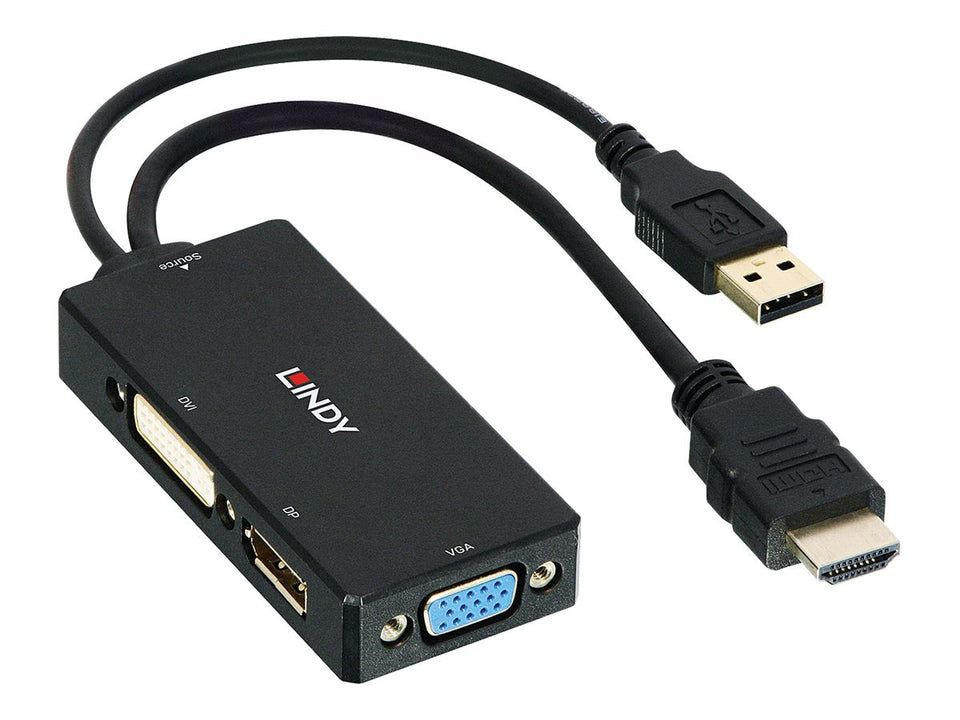 Lindy Videokonverter - HDMI - DVI, DisplayPort