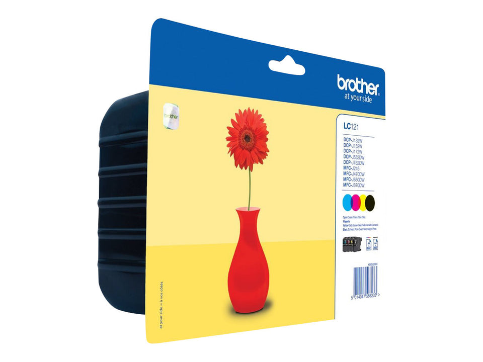 Brother LC121 Value Pack - Schwarz, Gelb, Cyan