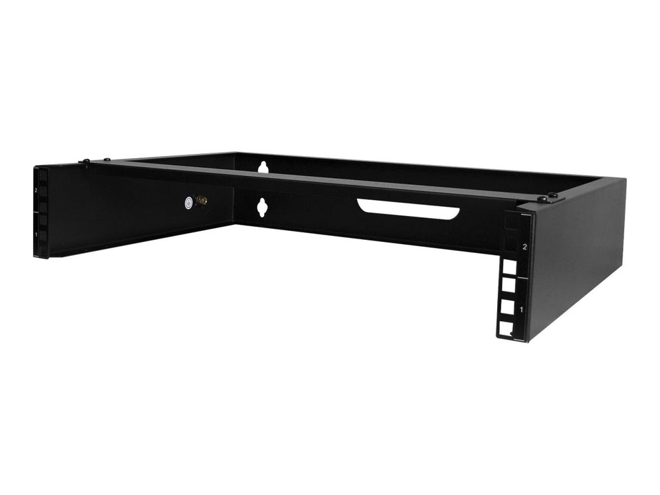 StarTech.com 2HE Wandmontage Netzwerkschrank klein - 19 Zoll Patchhalter - Netzgerät-Montageklammer - geeignet für Wandmontage - Schwarz - 2U - 48.3 cm (19")