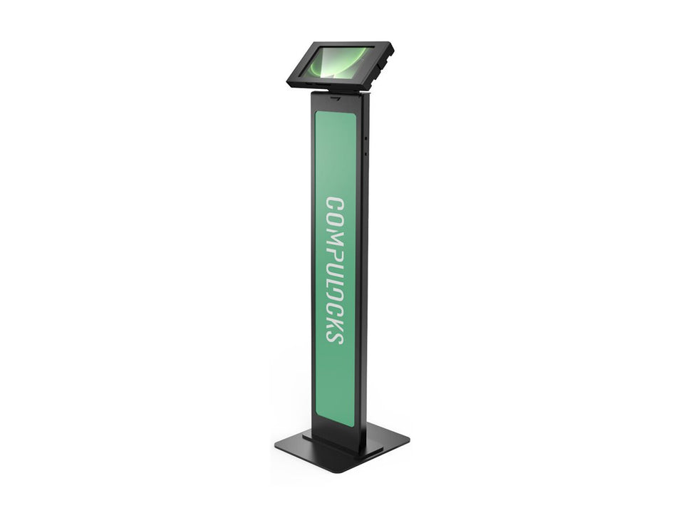 Compulocks Galaxy Tab Active 3/5 8" Apex Enclosure Brandable Floor Stand - Aufstellung - für Tablett - Branding-fähig - verriegelbar - Metallrahmen - Schwarz - Bildschirmgröße: 20.3 cm (8")