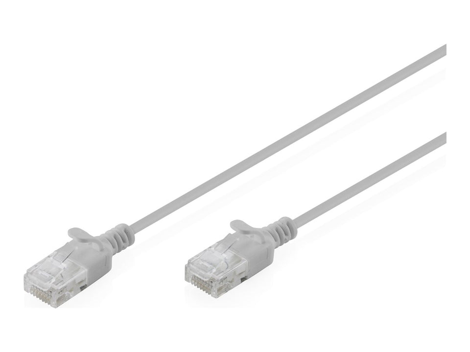 DIGITUS CAT 6 U-UTP Slim Patchkabel, 1 m, Grau