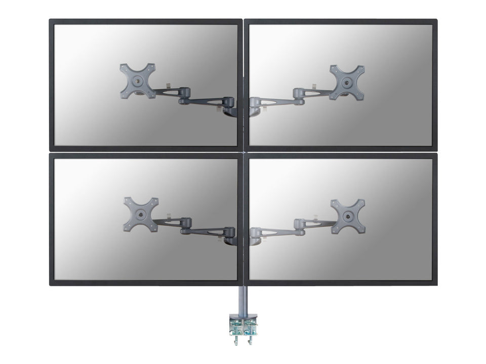 Neomounts FPMA-D935D4 - Befestigungskit - Voll beweglich - für 4 LCD-Anzeigen - Silber - Bildschirmgröße: 25.4-68.6 cm (10"-27")