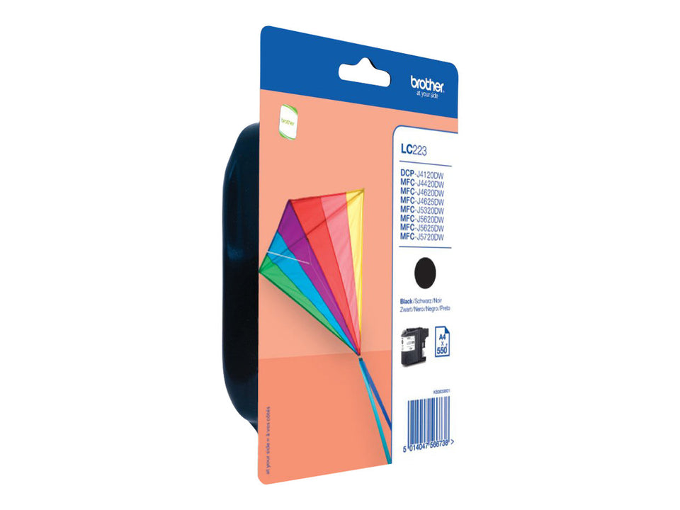 Brother LC223BKBP - Schwarz - original - Blisterverpackung