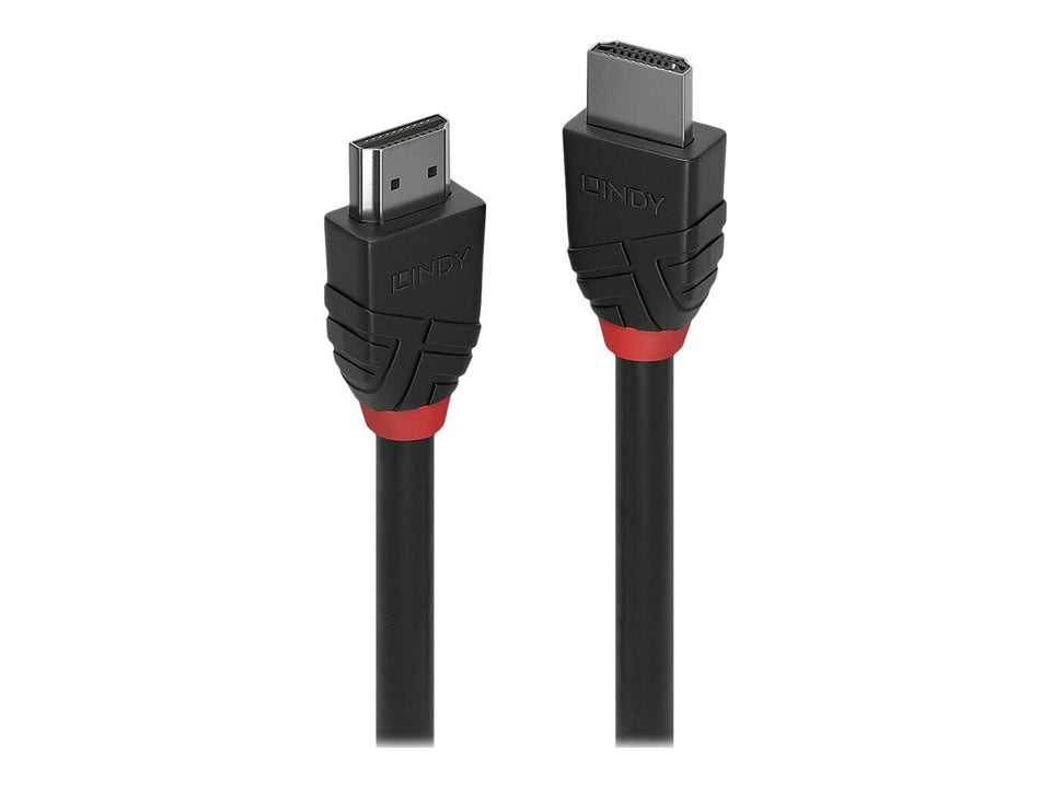Lindy Black Line - Ultra High Speed - HDMI-Kabel mit Ethernet - HDMI männlich zu HDMI männlich - 3 m - Dreifachisolierung - Schwarz - rund, 8K60Hz (7680 x 4320)