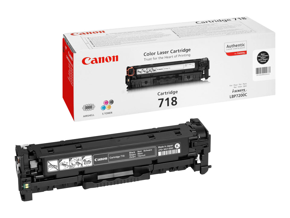 Canon 718 Black - Schwarz - original - Tonerpatrone
