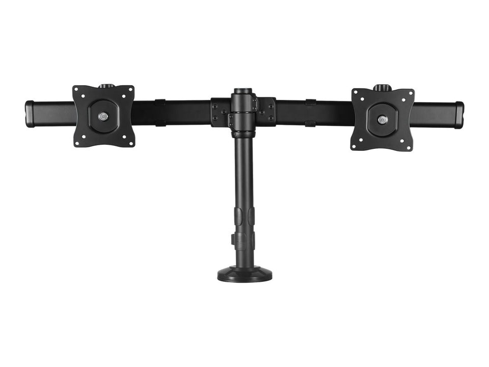 StarTech.com Dual-Monitor-Arm Halterung - Für bis zu 27-Zoll-Monitore - Flaches Design - Tischhalterung oder Tüllenloch-Monitorhalterung - Aufstellung - für 2 Monitore - Kunststoff, Aluminium, Stahl - Schwarz - Bildschirmgröße: 33-68.6 cm (13"-27")
