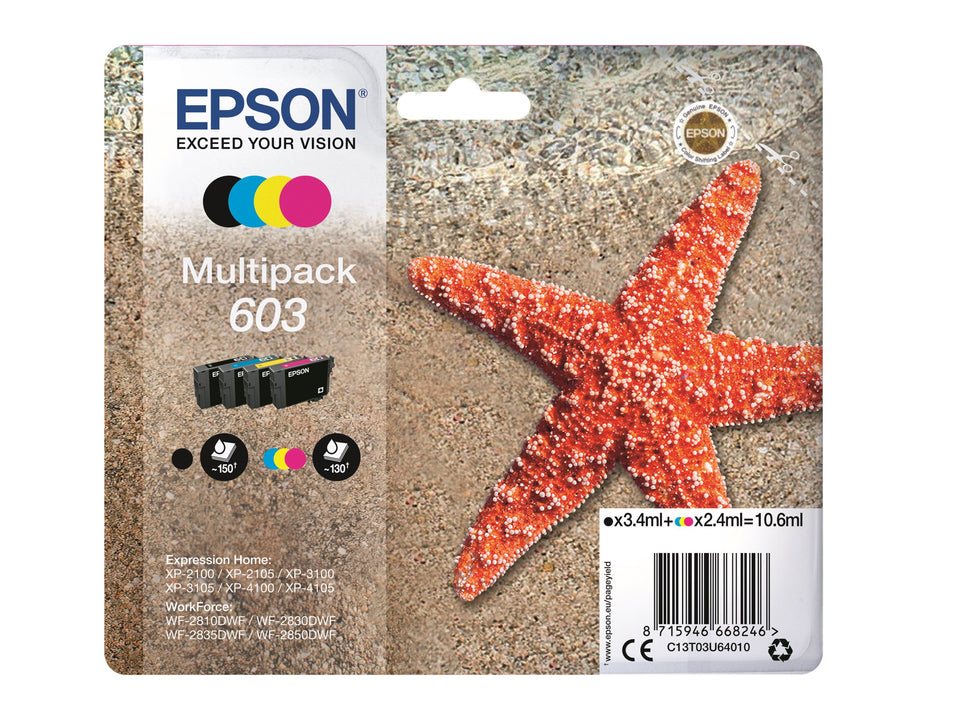 Epson 603 Multipack - 4er-Pack - Schwarz, Gelb