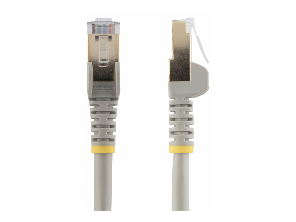 StarTech.com 1.5m CAT6A Ethernet Cable, 10 Gigabit Shielded Snagless RJ45 100W PoE Patch Cord, CAT 6A 10GbE STP Network Cable w/Strain Relief, Grey, UL Certified Wiring/TIA - Category 6A - 26AWG (6ASPAT150CMGR)