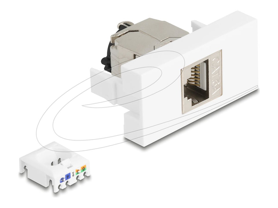 Delock Easy 45 - Einrastmodul - CAT 6a, STP, with locking clip and cable tie-free