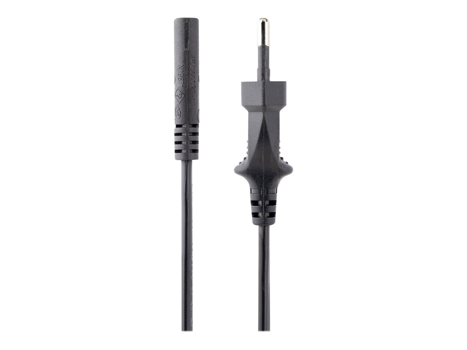 StarTech.com 1 m Laptop Ladekabel, EU Stecker auf C7, 2,5A 250V, 18AWG, Laptop Ersatzkabel, Drucker Stromkabel, Laptop Stromkabel/Netztkabel - UL gelistet (PXTNB2SEU1M)