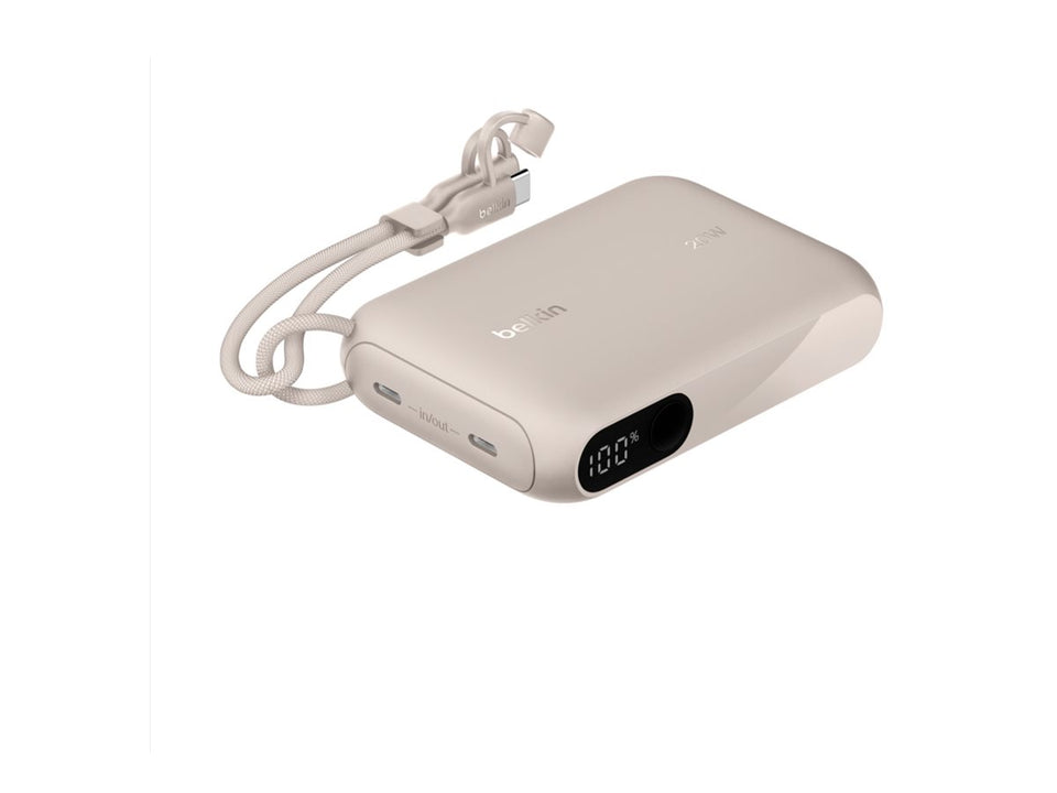 Belkin BoostCharge - Powerbank - mit Display - 10000 mAh - 20 Watt - PD - 2 Ausgabeanschlussstellen (USB-C)