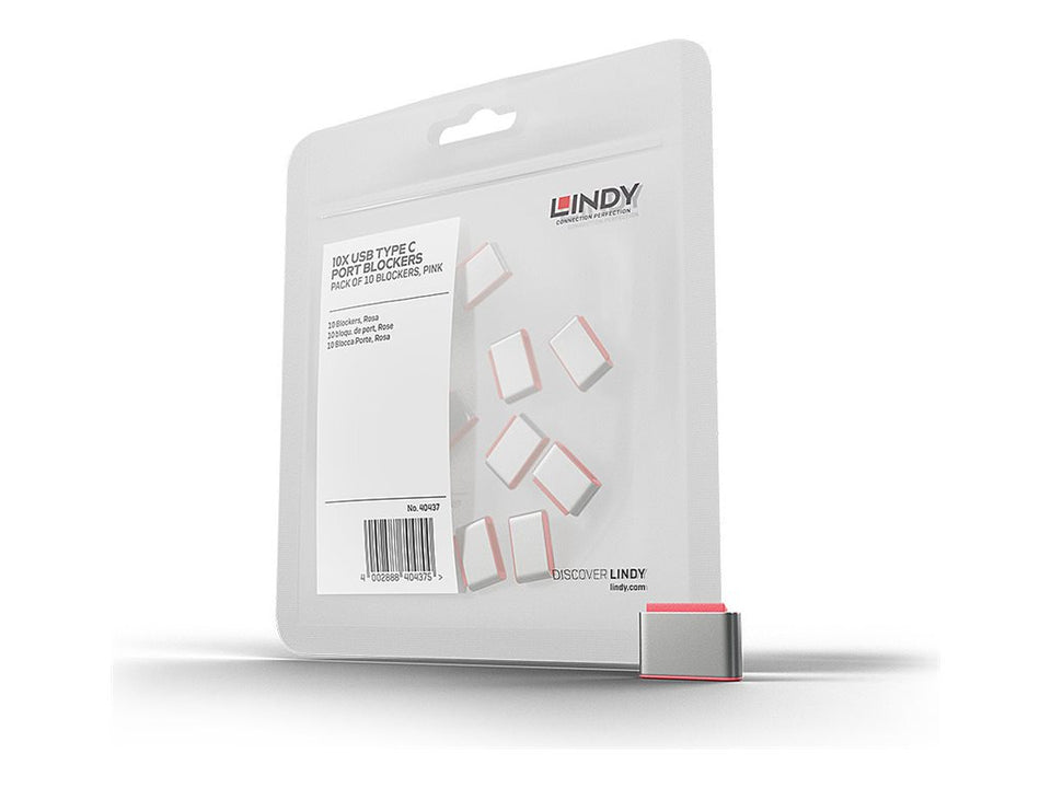 Lindy Schloss für USB-C-Port - pink (Packung