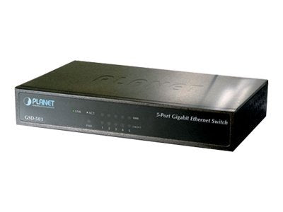 Planet GSD-503 - Switch - 5 x 10/100/1000 - Desktop