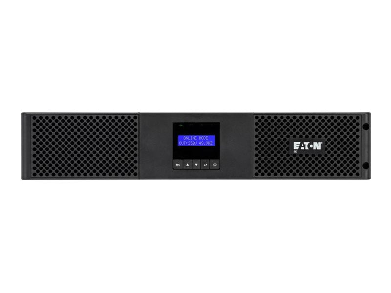 Eaton 9E - USV (in Rack montierbar/extern) - Wechselstrom 200/220/230/240 V - 2700 Watt - 3000 VA - 1-phasig - 6 x Batterie - Bleisäure - 9 Ah - RS-232, USB - Ausgangsanschlüsse: 7 - 2U - 48.3 cm (19")