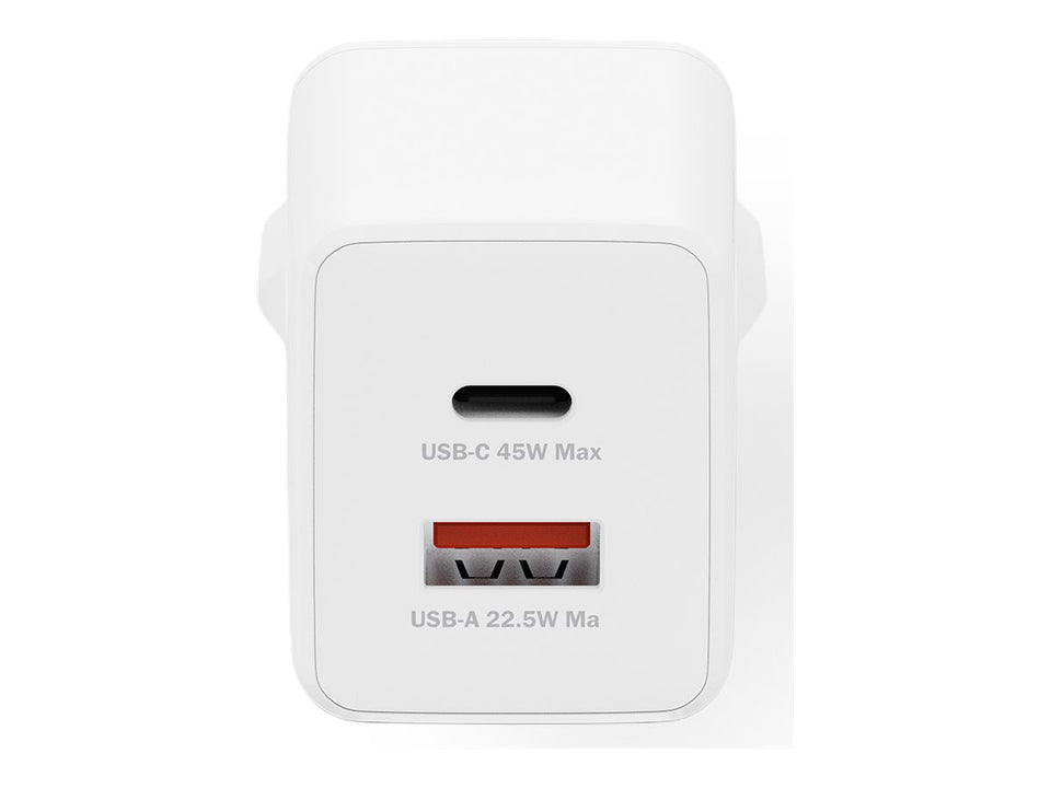 DIGITUS USB GaN Charger 45W, 1x USB-C, 1x USB-A