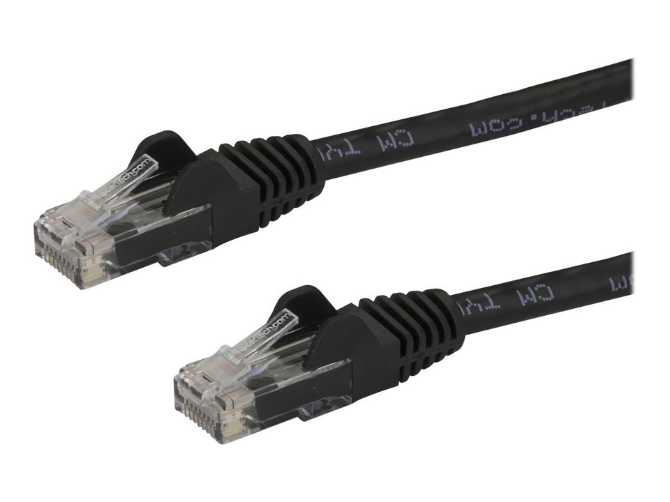 StarTech.com 1.5m CAT6 Ethernet Cable, 10 Gigabit Snagless RJ45 650MHz 100W PoE Patch Cord, CAT 6 10GbE UTP Network Cable w/Strain Relief, Black, Wiring is UL Certified/TIA - Category 6 - 24AWG (N6PATC150CMBK)