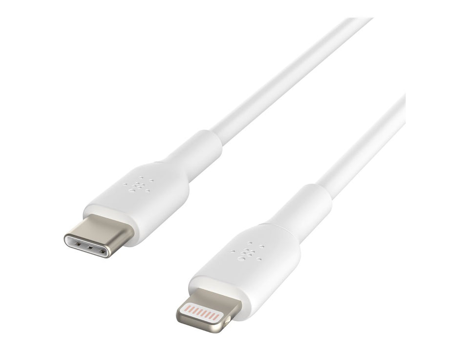 Belkin BoostCharge - Lightning-Kabel - USB-C männlich zu Lightning männlich - 1 m - weiß - USB Power Delivery (18W)