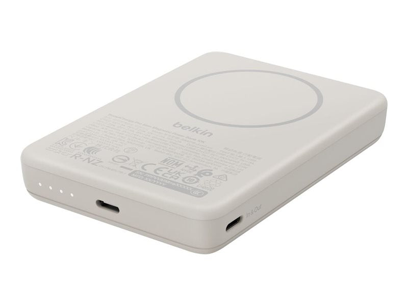 Belkin BoostCharge - Powerbank - schlank, magnetisch, mit Qi2 - 10000 mAh - 30 watt - Fast Charge - 2 Ausgabeanschlussstellen (USB-C)