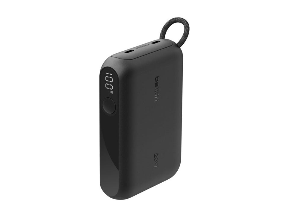 Belkin BoostCharge - Powerbank - mit Display - 10000 mAh - 20 Watt - PD, Fast Charge - 2 Ausgabeanschlussstellen (USB-C)