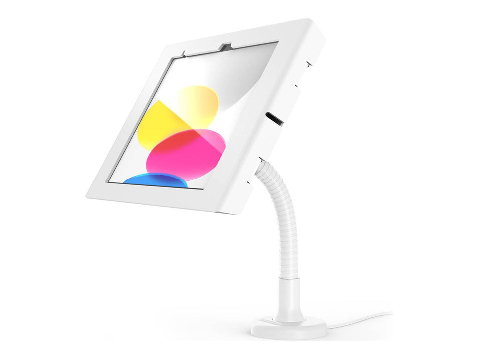 Compulocks Apex - Befestigungskit (Gehäuse, flexible Armhalterung) - für Tablett - verriegelbar - Metallrahmen - weiß - für Apple 10.9-inch iPad (10. Generation)