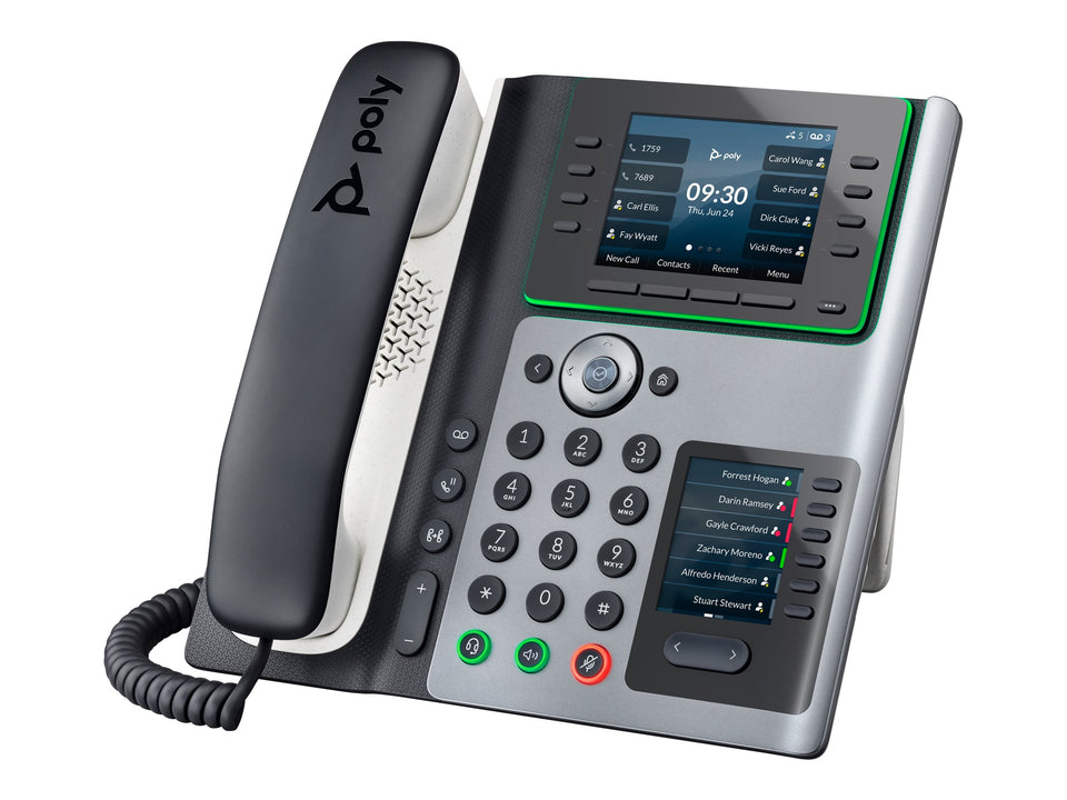 Poly HP Poly Edge E450 - VoIP-Telefon mit Rufnummernanzeige/Anklopffunktion