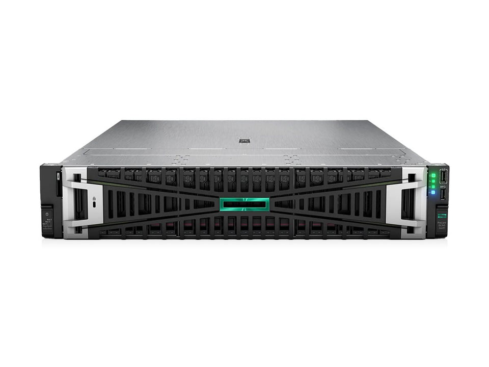 HPE ProLiant DL345 Gen11 Network Choice - Server - Rack-Montage - 2U - 1-Weg - 1 x EPYC 9115 / 2.6 GHz - RAM 64 GB - SATA/SAS/NVMe - Hot-Swap 6.4 cm (2.5")