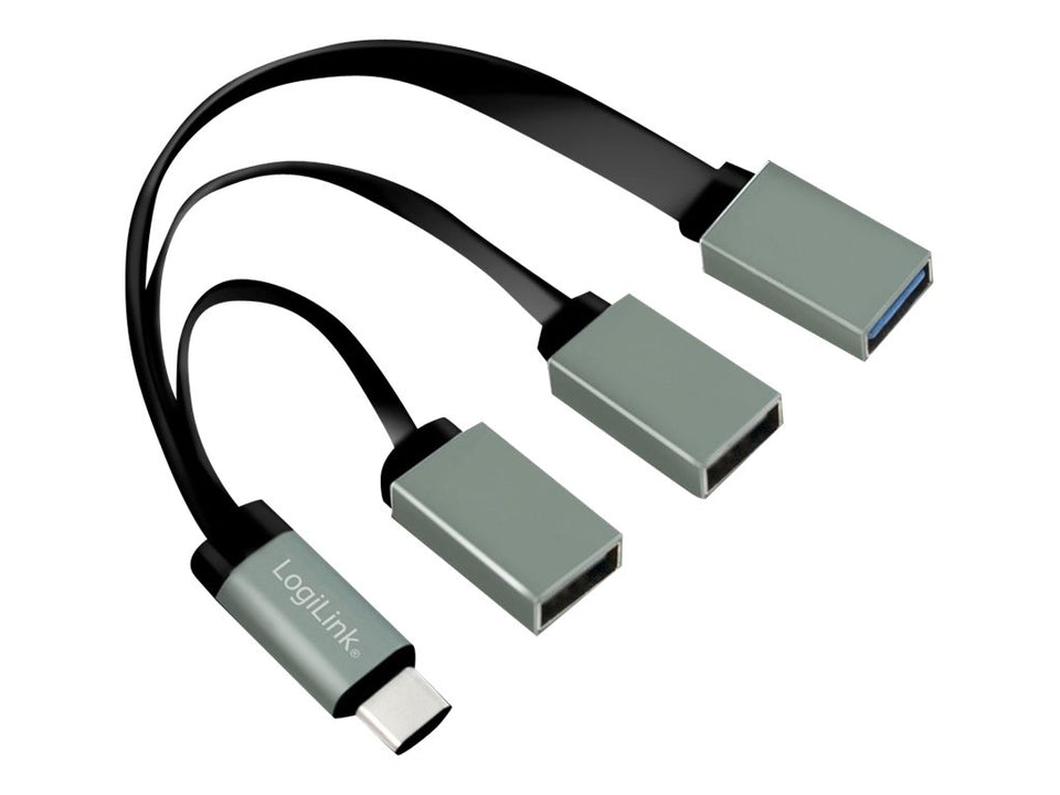 LogiLink USB-C hub, 3-Port - Hub - 3 x SuperSpeed
