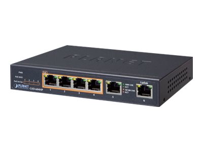 Planet GSD-604HP - Switch - 4 x 10/100/1000 (PoE+)