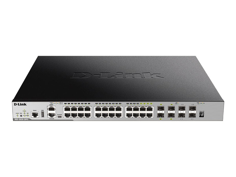 D-Link DGS 3630-28PC - Switch - L3 - managed - 20 x 10/100/1000 (PoE+)