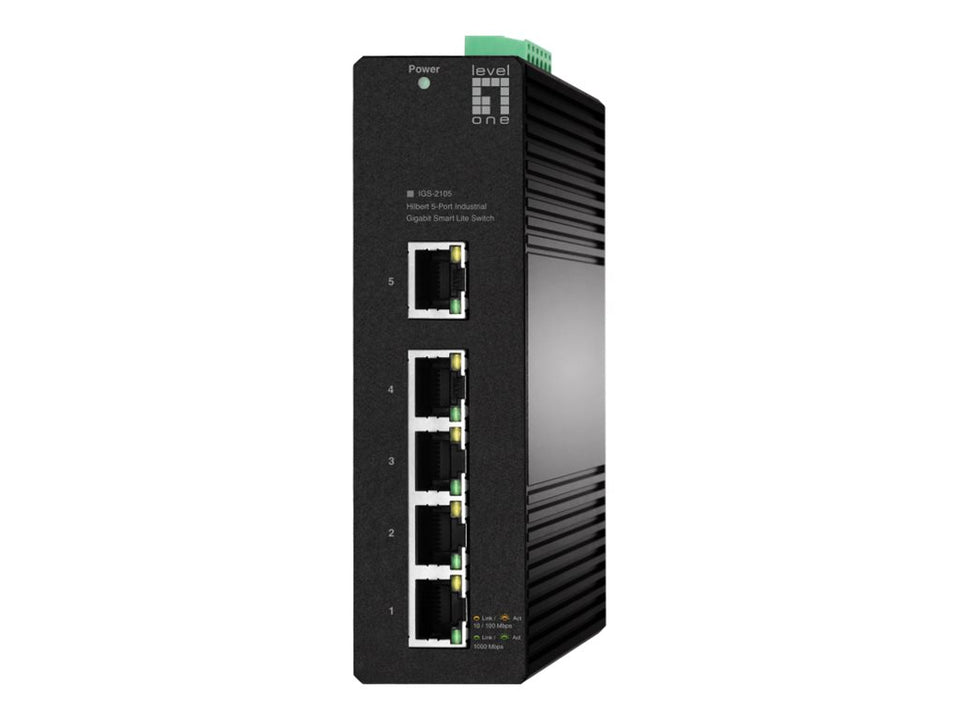 LevelOne Hilbert IGS-2105 - Switch - industriell, leicht - managed - 4 x 10/100/1000 + 1 x 10/100/1000 (Uplink)