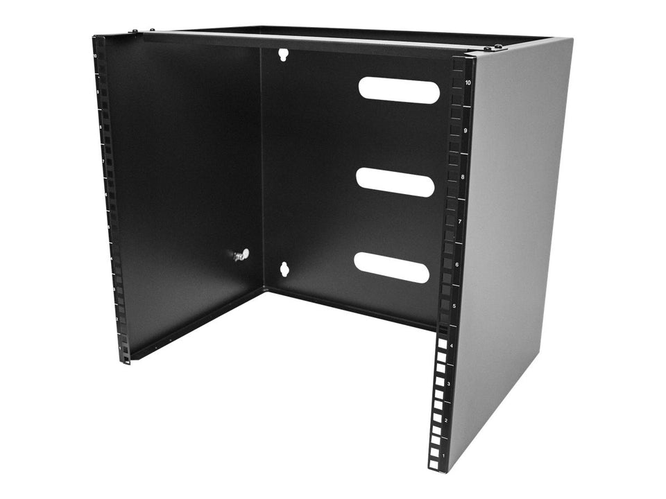 StarTech.com 10HE Netzwerkschrank Wandmontage, 355mm Tiefer Serverschrank - Netzgerät-Montageklammer - geeignet für Wandmontage - Schwarz - 10U - 48.3 cm (19")