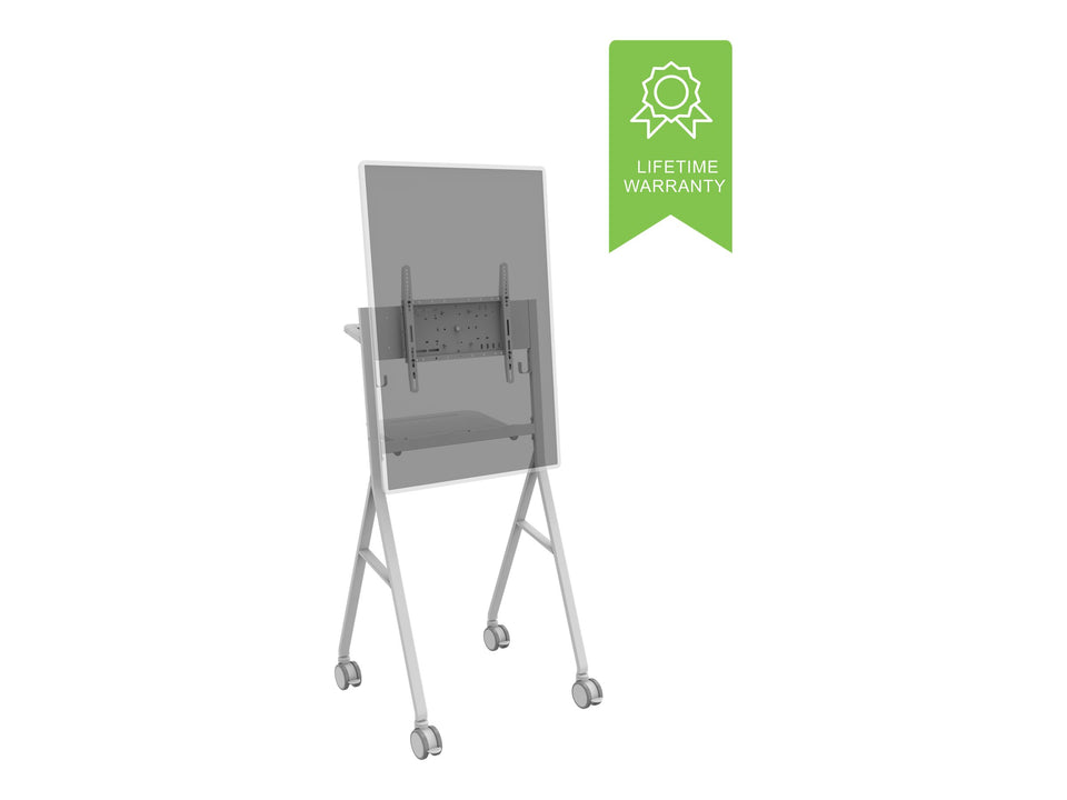 Vision VFM-F10 - Wagen - für Flachbildschirm - Stahl - Off-White - Bildschirmgröße: 127-139.7 cm (50"-55")