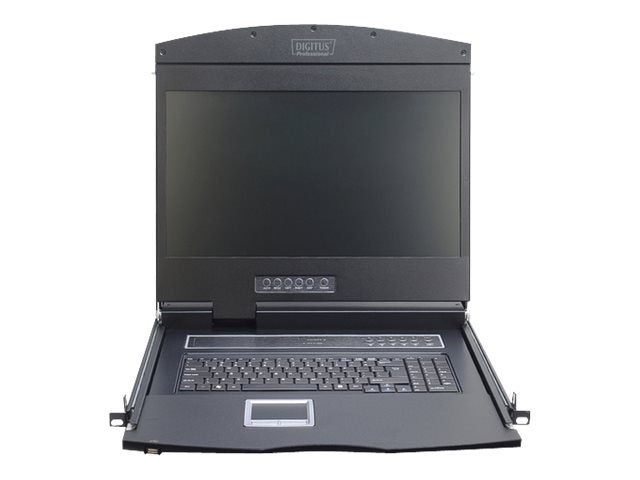 DIGITUS 19" LCD KVM Konsole, 16-Port CAT5, deutsche Tastatur