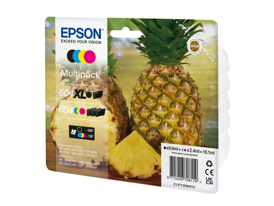 Epson 604/604XL Multipack - 4er-Pack - XL (schwarz)