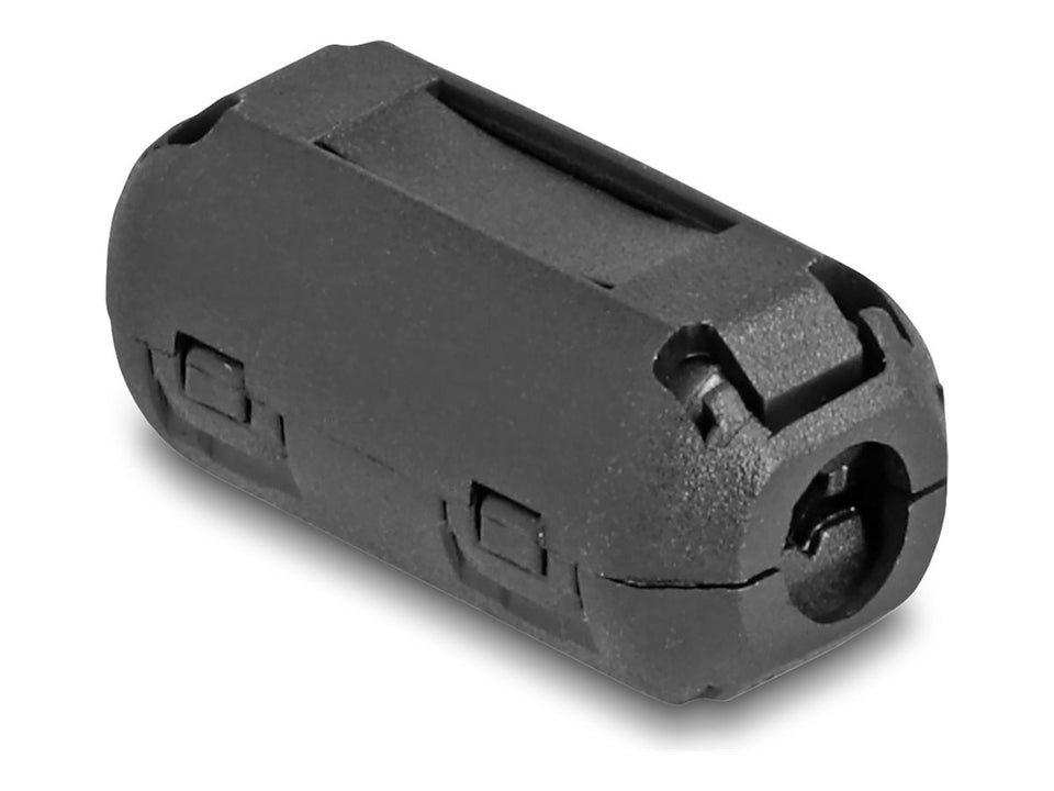 Delock Ferritleiste - für runde Kabel bis zu 5 mm - Schwarz (Packung mit 2)