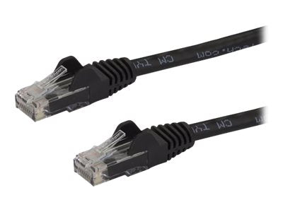 StarTech.com 2m CAT6 Ethernet Cable, 10 Gigabit Snagless RJ45 650MHz 100W PoE Patch Cord, CAT 6 10GbE UTP Network Cable w/Strain Relief, Black, Wiring is UL Certified/TIA - Category 6 - 24AWG (N6PATC2MBK)