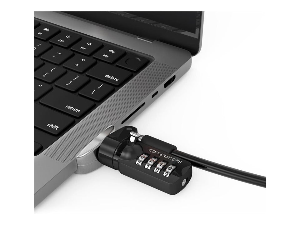 Compulocks Ledge Lock Adapter for MacBook Pro 14" M1, M2 & M3 with Combination Cable - Sicherheitsschlossadapter - mit Kombinationsschloss - für Apple MacBook Pro 14.2 in (M1, M2, M3)